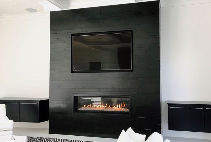 Basalt fireplace mantles