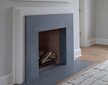 Bluestone fireplace mantles feature distinctive textures and exceptional durability