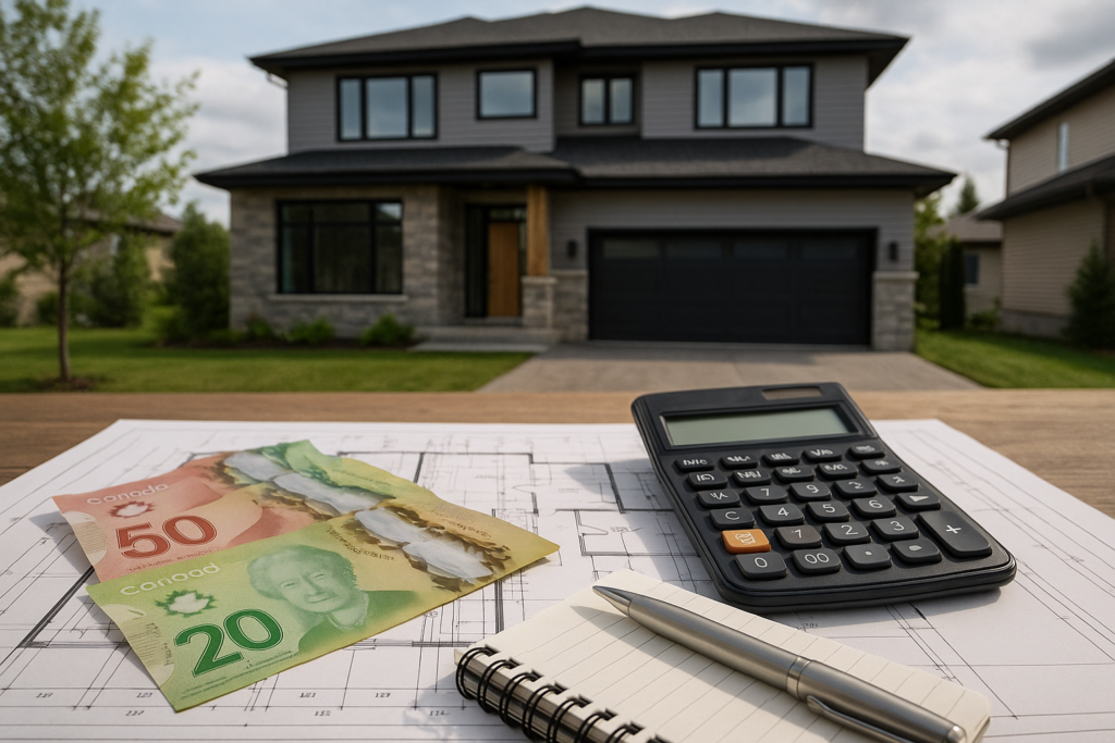 Custom home design rendered image with modern architecture in Ottawa